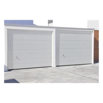 Puerta de Garage de Alta Calidad / Linea Central / Color Blanco 18X7 pies, AISLADA, Estilo Americana.