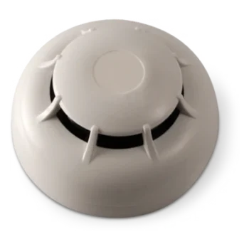 Detector de Humo Óptico / 4 Sensibilidades Programables 0.08-0.15 dB/m / Muestreo Cada 4 s / Compensación Automática de Suciedad / IP43 / Consumo Ultra Bajo 90 µA