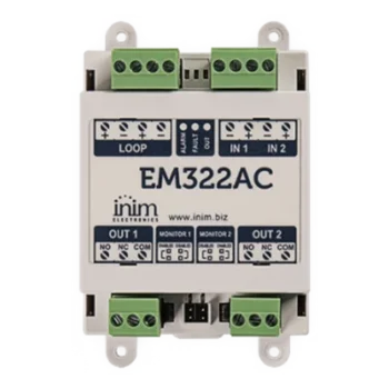 Módulo de Control / 2 Entradas Supervisadas / 2 Salidas de Relé 230 VCA / LoopMap / Autodireccionamiento 240 Direcciones / EN54-17 y EN54-18