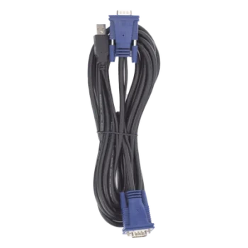 Cable USB KVM / VGA Coaxial Blindado / 5 m (16.40 pies) / Calibre 28 / Núcleos de Ferrita