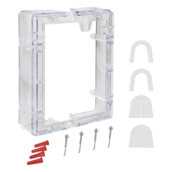 Espaciador de conducto con marco / Transparente / Añade 2 pulgadas (50.8 mm) de profundidad / Conductos rígidos 1/2' o 3/4' / Uso interior
