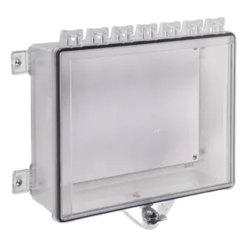 Gabinete de protección tipo 4X / Policarbonato transparente / 8.875 x 10.875 x 3.625 in / NEMA 4X / -40°F a 120°F