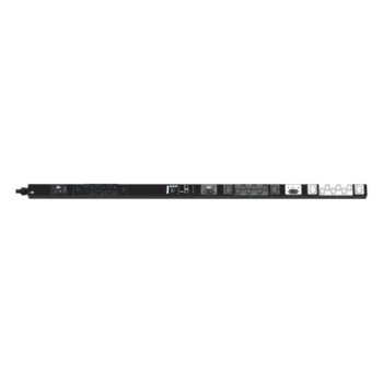 PDU Monitoreable / 24 Salidas (18 C13 + 6 C19) / Entrada NEMA L21-30P / 208 Vca / 30 A / Monitoreo de Energía y Ambiente / Pantalla OLED / Vertical