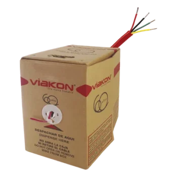 Cable FPLR / 4 Conductores / 18 AWG / 305 m (1000 pies) / Rojo / Riser / Blindado / UL 1424