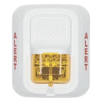 Lámpara Estroboscópica Color Blanco, para Notificación de Alerta, Montaje en Pared, Lente Estroboscópico Color Ámbar, Candelas Seleccionables