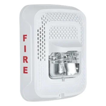 Bocina-estrobo de pared / Doble voltaje 25-70.7 Vrms / Candela 15-185 cd / 400-4,000 Hz / Serie L