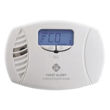 Alarma de monóxido de carbono (CO) enchufable con batería de respaldo y display digital
