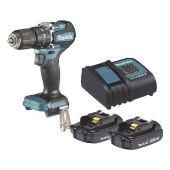 Taladro Rotomartillo Inalámbrico / 18V / 1,700 RPM / 40 N.m / Mandril 13 mm (1/2') / Motor Sin Escobillas / 2 Baterías 1.5 Ah
