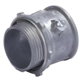 Conector para Tubo / 1" (25 mm) / Pared Delgada / Tornillo Americano / Galvanizado / Etiqueta Verde