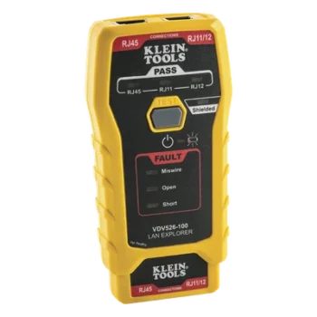 Probador de Cables de Red / Prueba Cat3, Cat5e, Cat6/6a / Transmisor Remoto Integrado / LED de Estado / Batería 9V 80 h / 116 g
