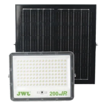 Reflector LED Solar / 200 W / Luz Blanca Fría 6500 K / Ángulo 120° / IP65 / Batería 3.2 VCD