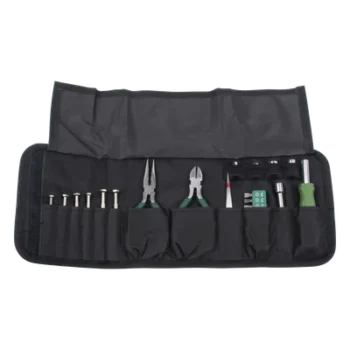 Kit de Herramientas Portátil / 25 Piezas / Estuche Tipo Cartera / Desarmadores de Precisión 1.4-3.0 mm / Dados 5-10 mm / Pinzas 5 Pulgadas