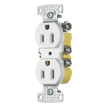 Contacto Dúplex Residencial / 15A / 125V / 2P 3H / NEMA 5-15R / 0.93' x 4.19' x 1.52' / Blanco