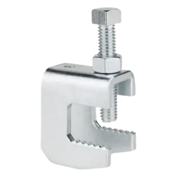 Mordaza de Acero Fija / Varilla Roscada 1/4" / Viga hasta 3/4" / Resistencia 570 kg / Par de Instalación 17 Nm