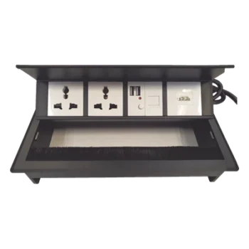 Caja Hub de Escritorio / 2 Contactos Universales / HDMI + RJ45 Cat6 / 2 USB Carga / Cable 1.80 m (5.9 ft) / IP20