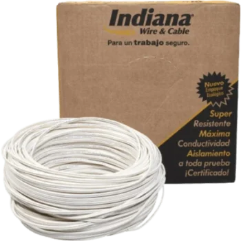 Cable SPT POT / 2 Conductores / Calibre 18 AWG / 100 m (328.08 ft) / 300 V / 60 °C / NOM-063-SCFI / Blanco