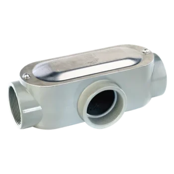 Caja de Registro Ovalada Tipo T / 3/4" (19.05 mm) / Volumen 114.6 cm³ / Aluminio Diecast / Certificada UL y CSA