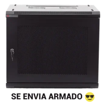 Gabinete de Pared 19in / 9UR / 450mm (17.7in) Profundidad / Puerta Perforada / 60kg Carga