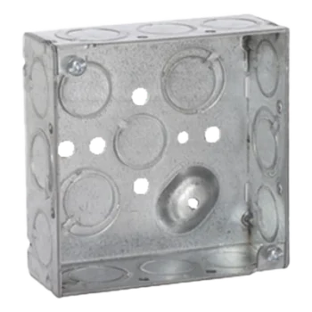 Caja Cuadrada Eléctrica / Acero Galvanizado / 21 in³ / 10 Entradas 1/2" y 6 TKO 1/2"-3/4" / Montaje Muro Resistente al Fuego 2 Horas