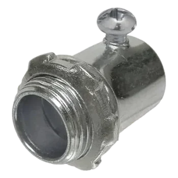 Conector para Pared Delgada / 3/4 in (19 mm) / Acero / Tornillo de Fijación / 1.087 in x 1.47 in