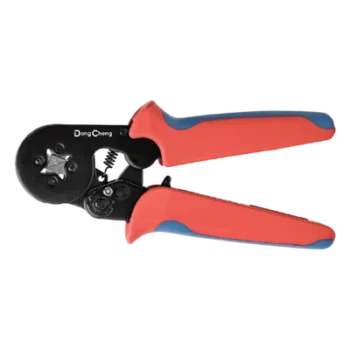 Pinza de Crimpado / Trinquete 6" / Rango 26-8 AWG (0.25-10 mm²) / Acero al Carbono / Mordazas Hierro-Níquel / Mango PVC Antideslizante