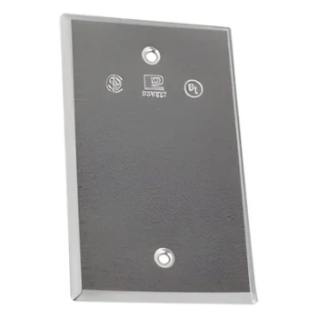 Tapa ciega de aluminio / Espesor 1.02 mm / 2 diámetros 3 mm (0.11') / Peso 0.024 kg / Uso interior y exterior