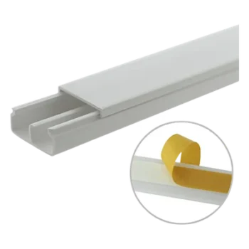 Canaleta PVC / 20 x 10 mm / División Interna / 1.83 m (6 ft) / Auto-extinguible / Cinta Adhesiva / NOM-001-SEDE
