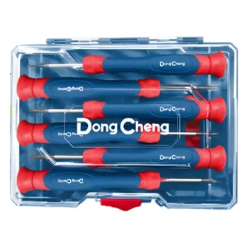 Juego de Desarmadores de Precisión / 6 Piezas / Puntas Planas y Phillips / Mangos Ergonómicos Antideslizantes / Acero CR-V / Estuche Organizador