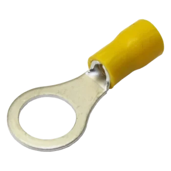 Terminal Tipo Ojo / 1/4" / Calibre 12-10 AWG / Cobre Estañado / Aislamiento Termoplástico / Paquete 25 Piezas