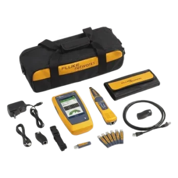 Kit Calificador de Red / Hasta 10 Gbps / Pantalla Multitáctil a Color / Mediciones Basadas en Frecuencia / Diagnóstico de Switch / 32.8 ft (10 m)