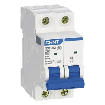 Interruptor Termomagnético Riel DIN / 2 Polos / 63 A / 415 Vca / 6 kA / -40 °C a 70 °C
