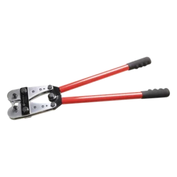 Pinza para Ponchar o Crimpar Terminales / 8 AWG a 4/0 AWG / 2 Troqueles Giratorios 8 Posiciones / Bloqueo de Precisión
