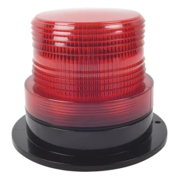 Burbuja de Señalización LED / 8 LEDs Rojos Gen III / 340 Lúmenes / 10-110 Vcd / 4 W / Patrón de Destello Ajustable / Montaje Permanente
