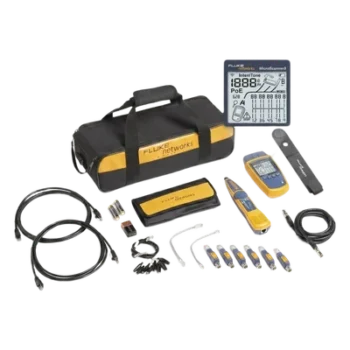Kit Verificador de Red / Comprobación Voz-Datos-Video / Pantalla LCD Retroiluminada / Detección PoE 90W / Sonda Intellitone Pro 200 / 295 ft (90 m)