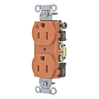 Contacto Dúplex / 15A 125V / 2 Polos 3 Hilos / NEMA 5-15R / Grado Comercial / Nylon / -40°C a 75°C