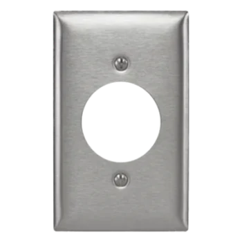 Placa de Pared / Abertura Simple 1.6" (40.6 mm) / Acero Inoxidable 302/304 / 20-30 A / No Magnética / Acabado Cepillado Horizontal