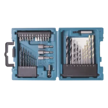 Juego de Accesorios Multipropósito / 34 Piezas / Brocas HSS-R, Concreto y Madera / Puntas y Avellanadores / Guías Magnéticas T20, T25, T30