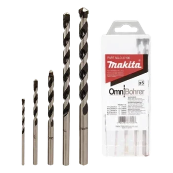 Juego de Brocas para Concreto / 5 Piezas / 3.0 a 9.5 mm / Mango Hexagonal 1/4" / Longitudes 70 a 160 mm