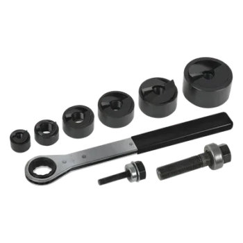 Juego de Sacabocados / 6 Piezas / 1/2 a 2 Pulgadas (12.7 a 50.8 mm) / Con Llave Matraca y Estuche