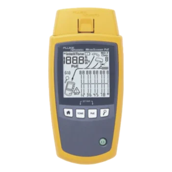 Verificador de Red PoE / 4 Modos Simultáneos / 802.3af/at/bt y UPOE / Pantalla LCD Retroiluminada / Mapa de Cableado Gráfico