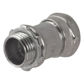 Conector Recto Compresión / Acero Galvanizado / 3/4 in / Pared Delgada 10 mm (0.394 in) / Compacto