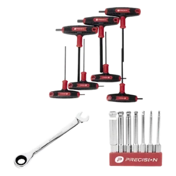 Kit de Herramientas / Montaje Solar / 3 Piezas / Llave 1/2" con Matraca / 7 Puntas Hexagonales / 7 Llaves Hexagonales Tipo L