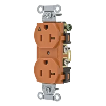 Contacto Dúplex Grado Comercial / 20 A 125 V / NEMA 5-20R / 2 Polos 3 Hilos / Nylon Servicio Extra Pesado / -40°C a 75°C