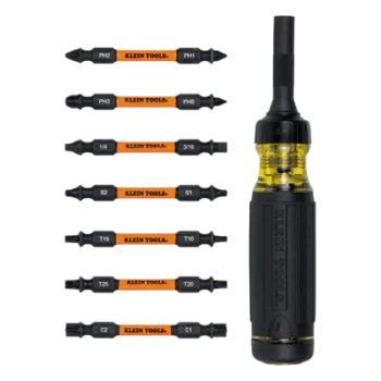 Desarmador Multipunta 15 en 1 / Matraca de 3 Posiciones / Puntas Doble Extremo Grado Industrial / Mango Cushion-Grip / Resistente al Impacto / 9,5'' (24,1 cm)