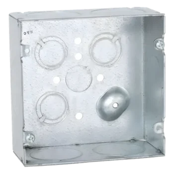Caja Cuadrada / Acero Galvanizado / 6 Entradas 1 1/4" / 42 in³ / Profundidad 2-1/8" / UL Listed