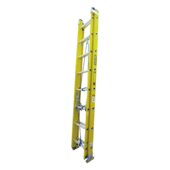 Escalera de Extensión / Fibra de Vidrio y Aluminio / 24 Escalones / 6.4 m (21 ft) / Carga 102 kg / Tacones Antideslizantes