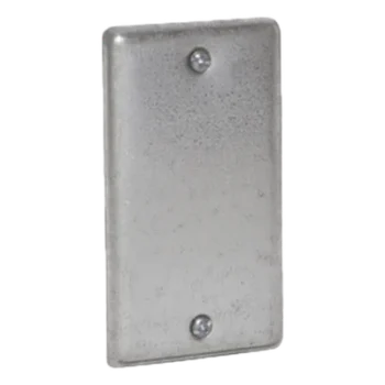 Tapa Ciega para Caja de Mano / 4 Pulgadas / Acero Galvanizado / Diseño Troquelado / Esquinas Redondeadas