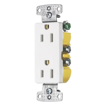 Contacto Duplex Decorador / 15A / 125V / 2 Polos 3 Hilos / NEMA 5-15R / Blanco