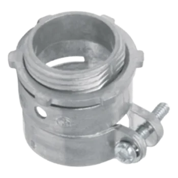 Conector Recto para Tubo Flexible / 1/2" (13 mm) / Diámetro 27 mm / Longitud 35 mm / Acabado Bruñido / Contratuerca Integrada