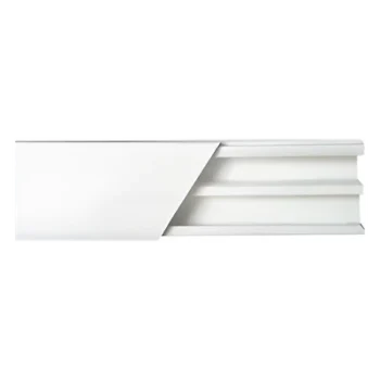 Canaleta de PVC / 20 x 10 mm / 2.5 m (8.2 ft) / Auto-extinguible / Con División / Resistente a UV